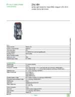 Datasheet for Schneider Electric ZALVB1, EAN: 3389110115093