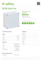Datasheet for Spelsberg 10540501, EAN: 4013902861118
