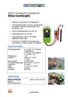 Datasheet for Elma ContiLight, EAN: 4260215690076 Datasheet for Elma ContiLight, EAN: 4260215690076