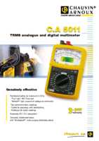 Datasheet for Chauvin Arnoux P01196311F