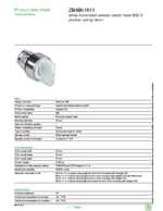 Datasheet for Schneider Electric ZB4BK1813, EAN: 3389110891027