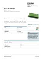 Datasheet for Phoenix Contact 1825543, EAN: 4017918049706 Datasheet for Phoenix Contact 1825543, EAN: 4017918049706