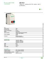 Datasheet for Schneider Electric DE1DS1, EAN: 3389110087048