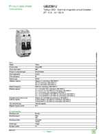 Datasheet for Schneider Electric GB2DB12, EAN: 3389110865493 Datasheet for Schneider Electric GB2DB12, EAN: 3389110865493