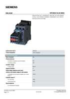Datasheet for Siemens 3RT20281AL243MA0, EAN: 4011209837881