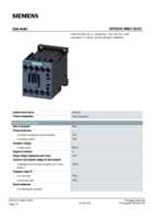 Datasheet for Siemens 3RT20181BB410CC0, EAN: 4011209827820