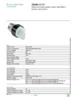 Datasheet for Schneider Electric ZB4BK15137, EAN: 3389110840995