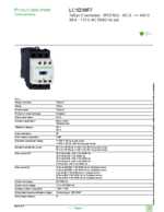 Datasheet for Schneider Electric LC1D38F7, EAN: 3389110352207 Datasheet for Schneider Electric LC1D38F7, EAN: 3389110352207