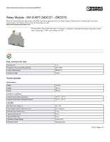 Datasheet for Phoenix Contact 2903370, EAN: 4046356731942 Datasheet for Phoenix Contact 2903370, EAN: 4046356731942