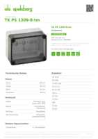 Datasheet for Spelsberg 10650901, EAN: 4013902861392