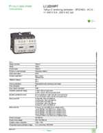 Datasheet for Schneider Electric LC2D09P7, EAN: 3389110384734 Datasheet for Schneider Electric LC2D09P7, EAN: 3389110384734