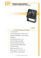 Datasheet for VideoComponents VC-CUC25C/600P1, EAN: 0085253090900