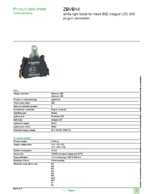 Datasheet for Schneider Electric ZBVB14, EAN: 3389110090147