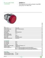 Datasheet for Schneider Electric ZB4BW14, EAN: 3389110889765