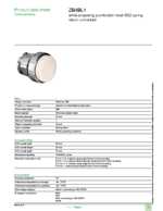 Datasheet for Schneider Electric ZB4BL1, EAN: 3389110887754