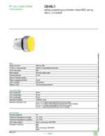 Datasheet for Schneider Electric ZB4BL5, EAN: 3389110887808