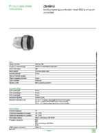 Datasheet for Schneider Electric ZB4BH2, EAN: 3389110888553