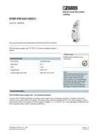 Datasheet for Phoenix Contact 2868538, EAN: 4046356519960