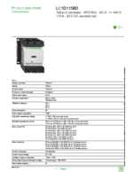 Datasheet for Schneider Electric LC1D115BD, EAN: 3389110376463 Datasheet for Schneider Electric LC1D115BD, EAN: 3389110376463