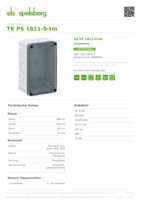 Datasheet for Spelsberg 10600601, EAN: 4013902861446