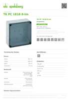Datasheet for Spelsberg 13700701, EAN: 4013902862030