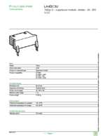 Datasheet for Schneider Electric LA4DC3U, EAN: 3389110233179 Datasheet for Schneider Electric LA4DC3U, EAN: 3389110233179