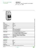 Datasheet for Schneider Electric GB2DB16, EAN: 3389110865516 Datasheet for Schneider Electric GB2DB16, EAN: 3389110865516