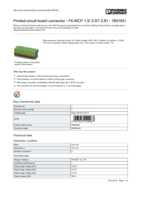 Datasheet for Phoenix Contact 1851041, EAN: 4017918109967