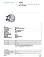 Datasheet for Schneider Electric ZB4BP1, EAN: 3389110887976