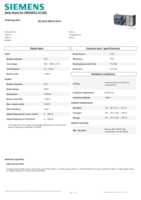 Datasheet for Siemens 6SL35250PE255AA1, EAN: 4019169458627 Datasheet for Siemens 6SL35250PE255AA1, EAN: 4019169458627