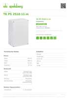Datasheet for Spelsberg 10590801, EAN: 4013902861248