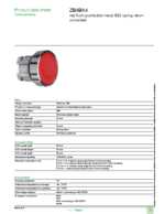 Datasheet for Schneider Electric ZB4BA4, EAN: 3389110887471