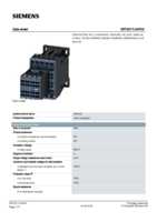 Datasheet for Siemens 3RT20172AP04, EAN: 4011209896925