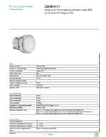 Datasheet for Schneider Electric ZB4BH013, EAN: 3389110122541