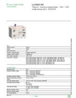 Datasheet for Schneider Electric LA1KN11M, EAN: 3389110428407 Datasheet for Schneider Electric LA1KN11M, EAN: 3389110428407