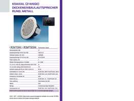 Datasheet for Penton Audio RCS6/FTSCOAX, EAN: 0791266338180