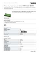 Datasheet for Phoenix Contact 1825394, EAN: 4017918049553 Datasheet for Phoenix Contact 1825394, EAN: 4017918049553