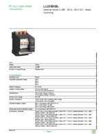Datasheet for Schneider Electric LU2MB0BL, EAN: 3389110363777 Datasheet for Schneider Electric LU2MB0BL, EAN: 3389110363777