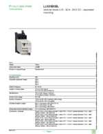Datasheet for Schneider Electric LU6MB0BL, EAN: 3389110106183 Datasheet for Schneider Electric LU6MB0BL, EAN: 3389110106183