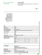 Datasheet for Schneider Electric LUCA1XB, EAN: 3389110363890 Datasheet for Schneider Electric LUCA1XB, EAN: 3389110363890