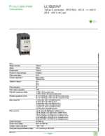 Datasheet for Schneider Electric LC1D253V7, EAN: 3389110804423 Datasheet for Schneider Electric LC1D253V7, EAN: 3389110804423