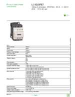 Datasheet for Schneider Electric LC1D25FE7, EAN: 3389110349702 Datasheet for Schneider Electric LC1D25FE7, EAN: 3389110349702