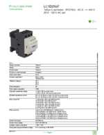 Datasheet for Schneider Electric LC1D25G7, EAN: 3389110349733 Datasheet for Schneider Electric LC1D25G7, EAN: 3389110349733