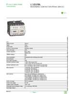 Datasheet for Schneider Electric LC2D25BL, EAN: 3389110543193 Datasheet for Schneider Electric LC2D25BL, EAN: 3389110543193