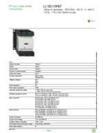 Datasheet for Schneider Electric LC1D115FE7, EAN: 3389110377057 Datasheet for Schneider Electric LC1D115FE7, EAN: 3389110377057