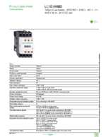 Datasheet for Schneider Electric LC1D188BD, EAN: 3389110334128 Datasheet for Schneider Electric LC1D188BD, EAN: 3389110334128
