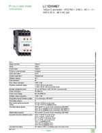 Datasheet for Schneider Electric LC1D098E7, EAN: 3389110249965 Datasheet for Schneider Electric LC1D098E7, EAN: 3389110249965