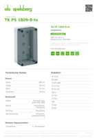 Datasheet for Spelsberg 11151001, EAN: 4013902153572