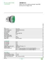 Datasheet for Schneider Electric ZB4BH033, EAN: 3389110122633