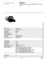 Datasheet for Schneider Electric ZB4BD47, EAN: 3389110827026
